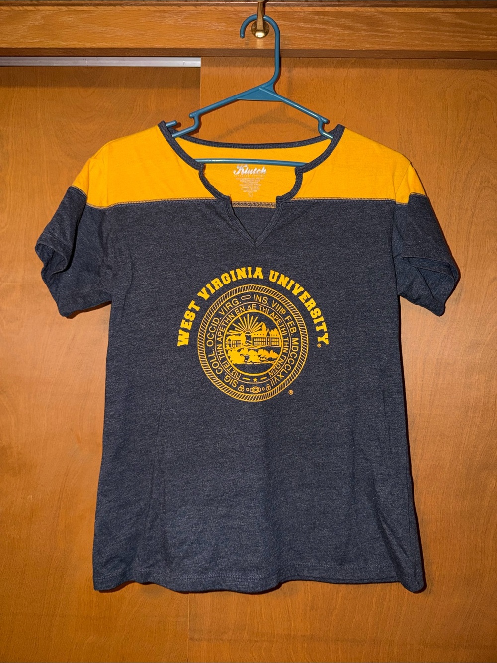 West Virginia University Navy & Gold Short-Sleeve Logo Tee by Alternate Brand